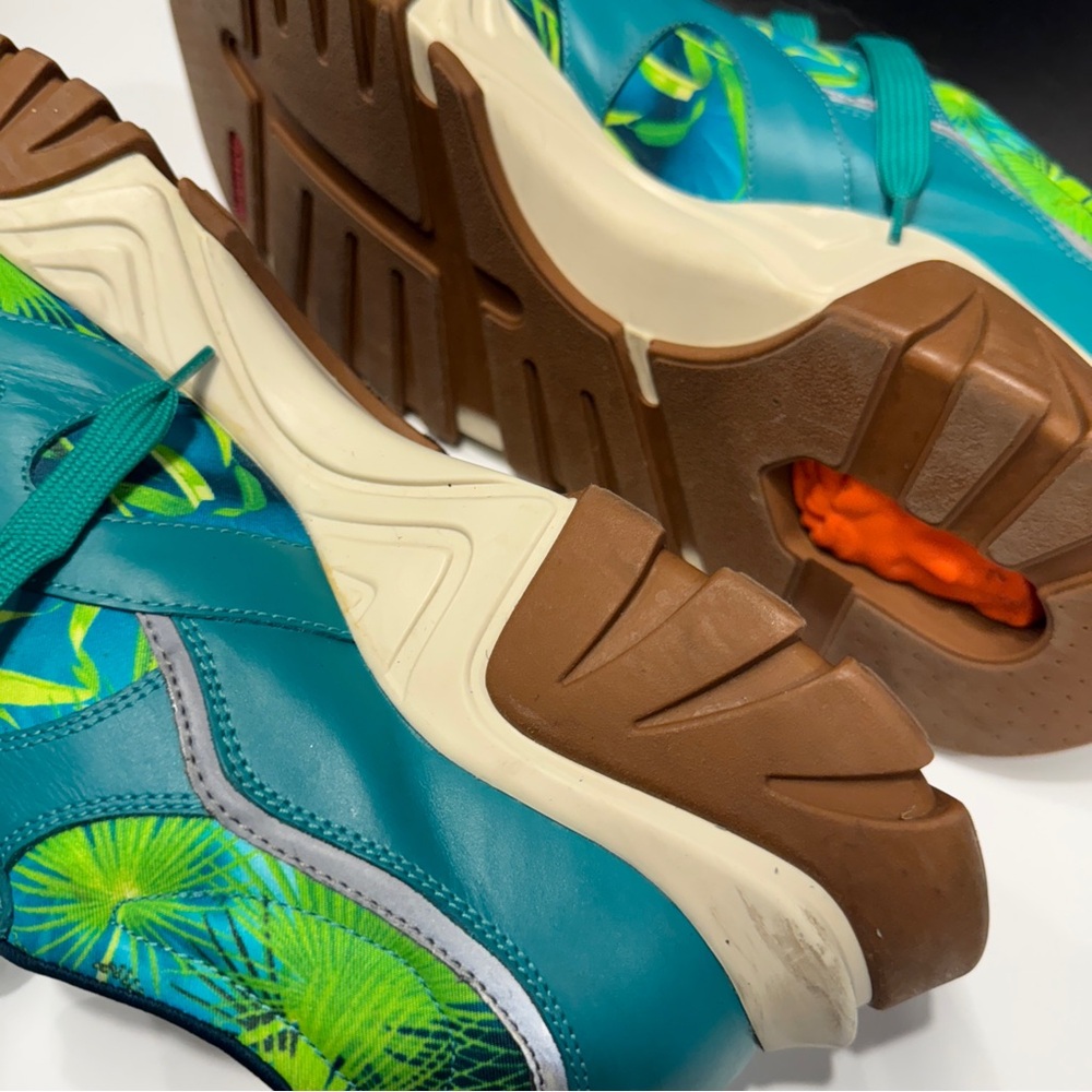 Versace Teal and Green Sneakers - Picture 8 of 9